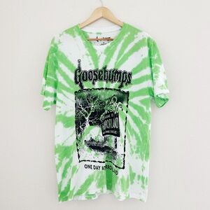 NEW Goosebumps Welcome to Horror Land Green Tie Dye Tee